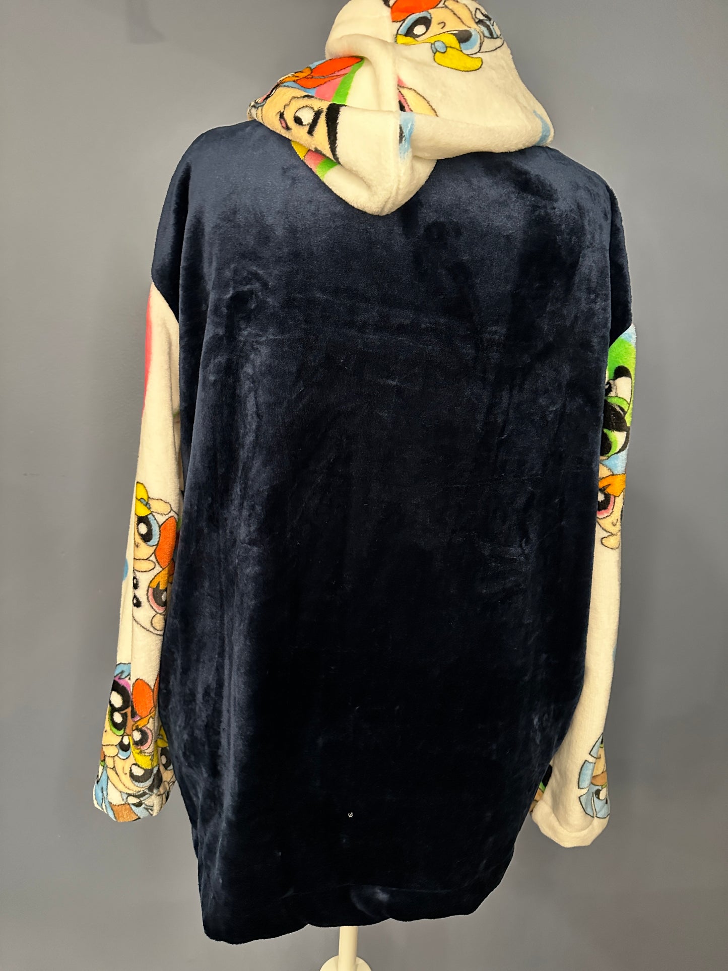 Long Hooded Fuzzy Jacket (size-L/XL)