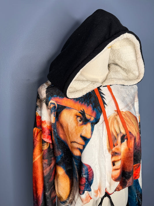 Size-3XL Cropped Fuzzy Hoodie