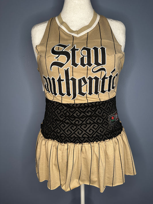 Upcycled Halter Top And Skirt Set