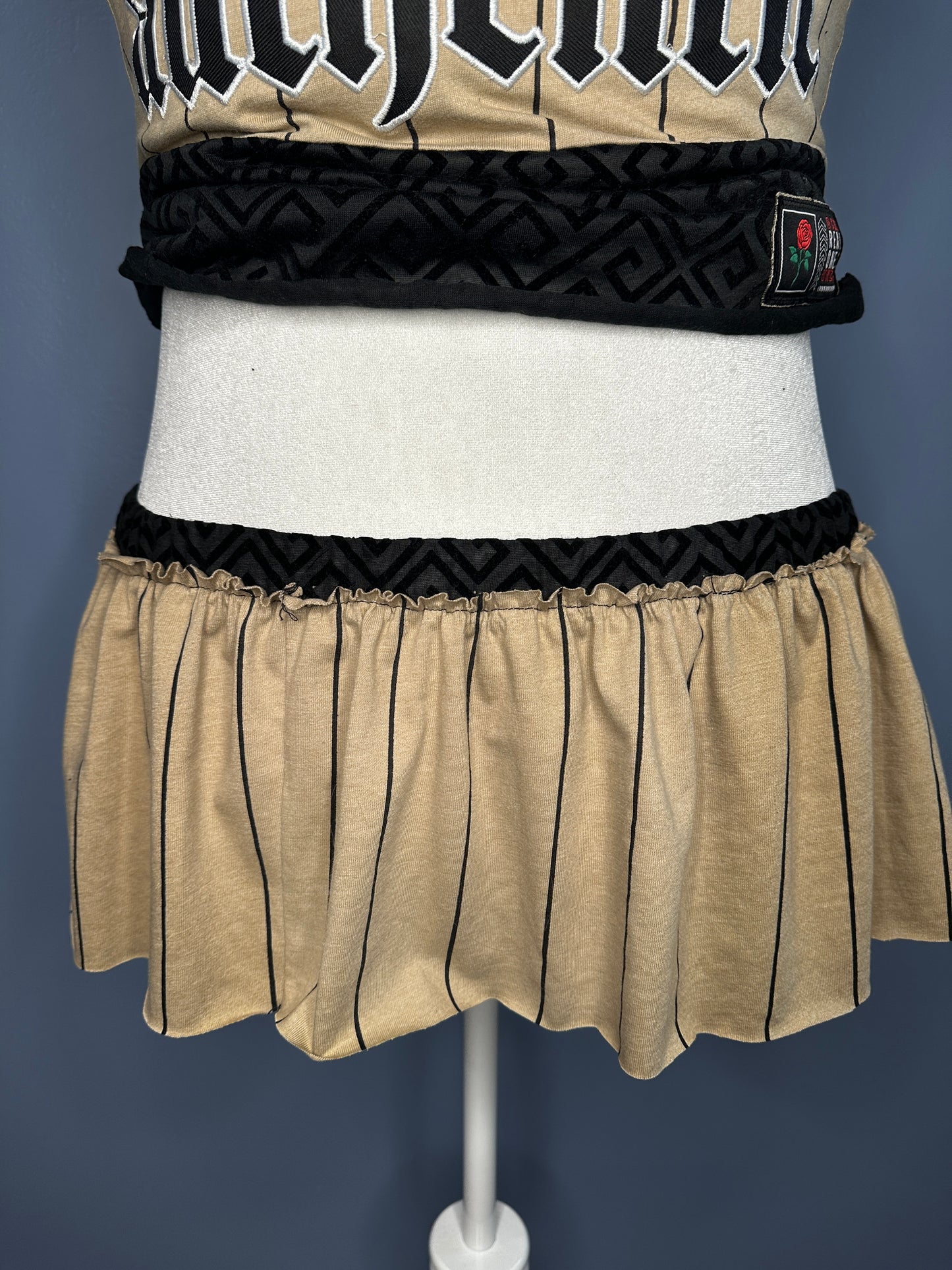 Upcycled Halter Top And Skirt Set