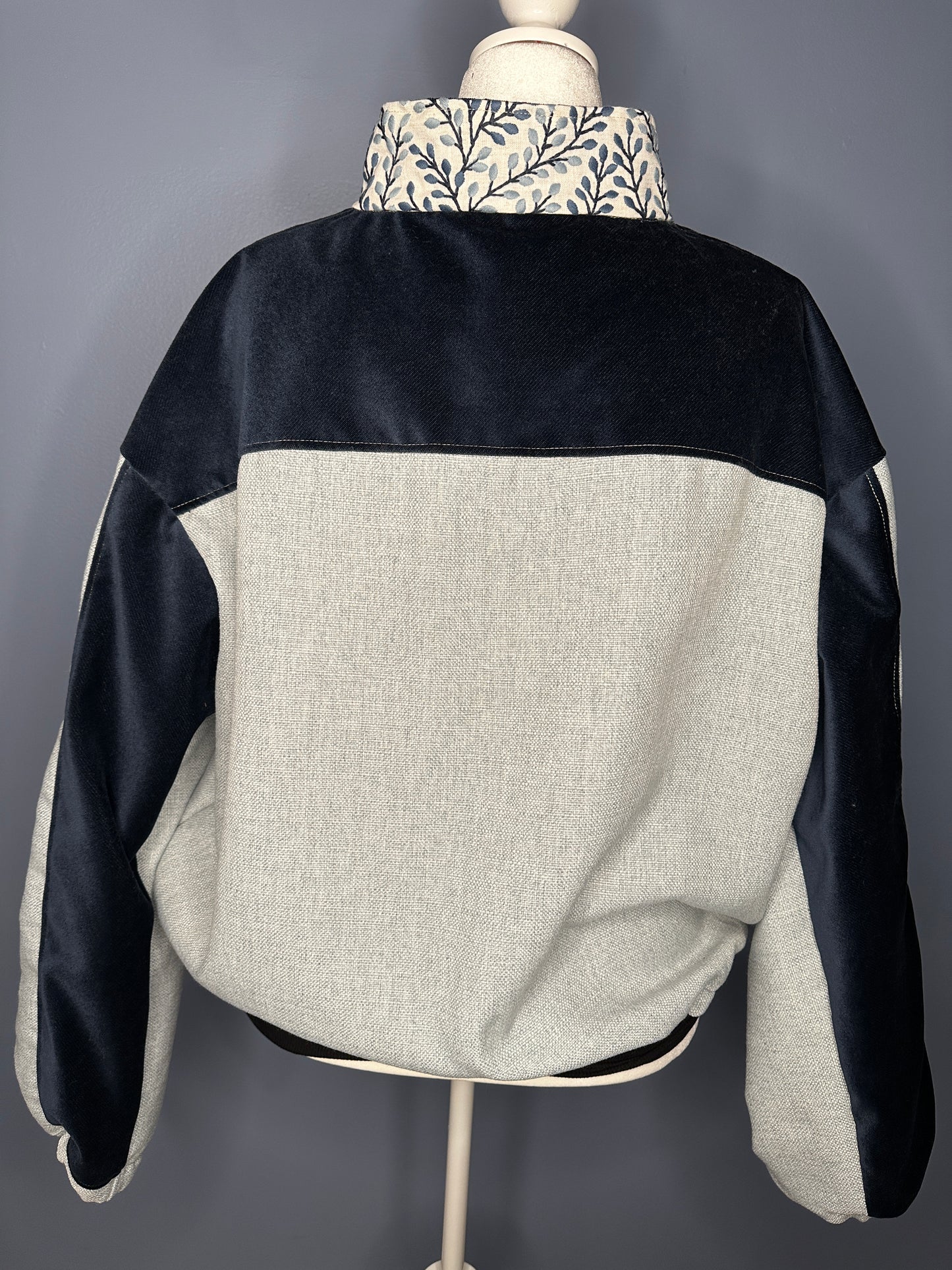 Contrast Panel Zip Jacket (size-XL)