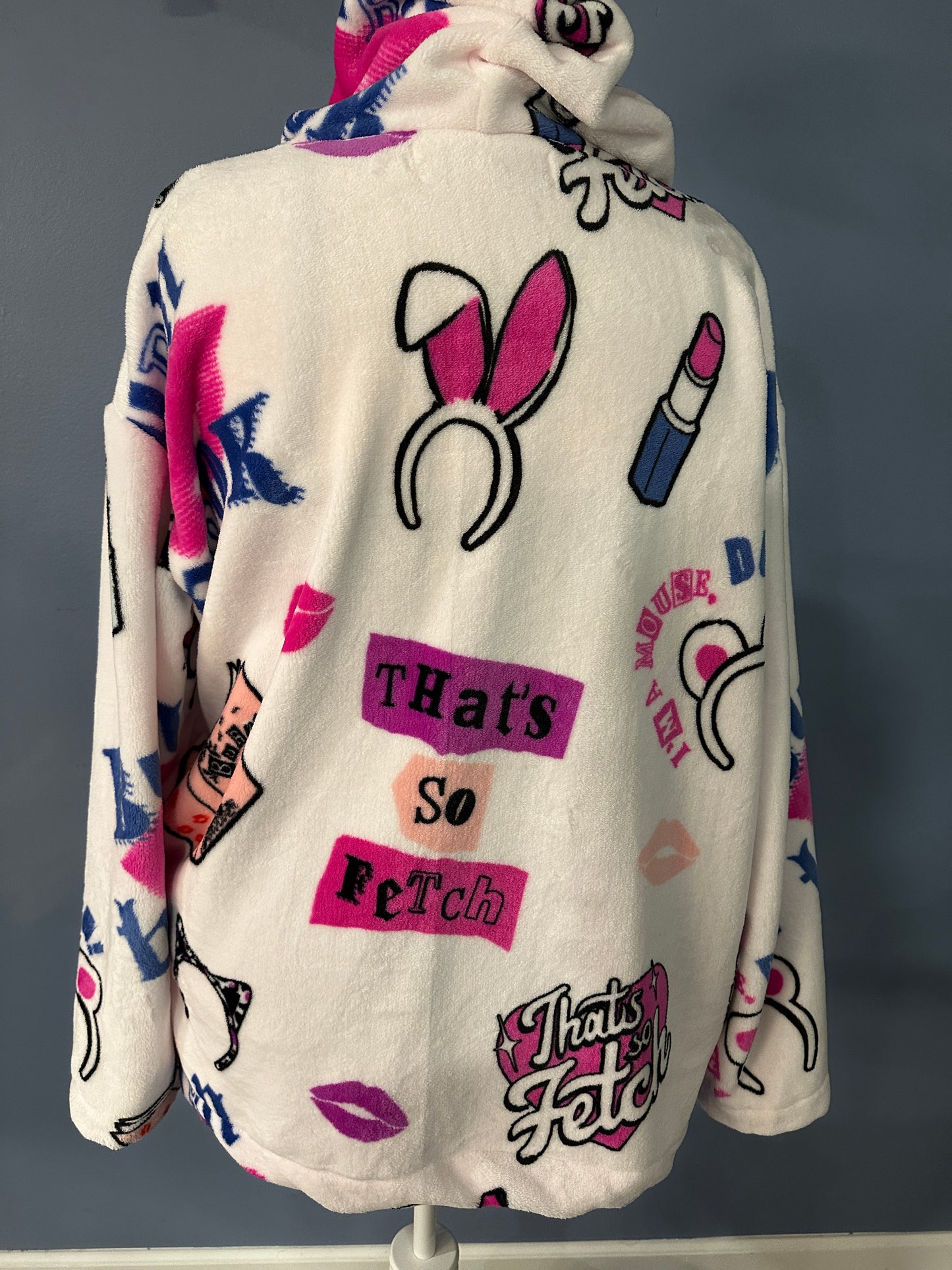 Long Hooded Fuzzy Jacket (size-L/XL)