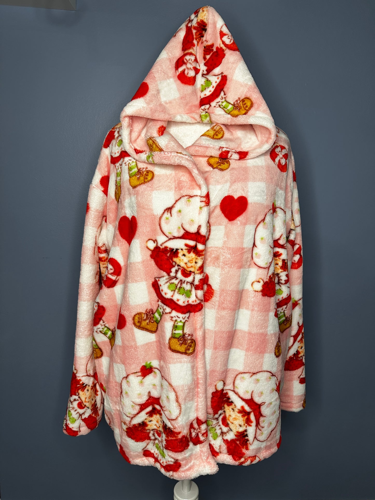 Long Hooded Fuzzy Jacket (size-L/XL)
