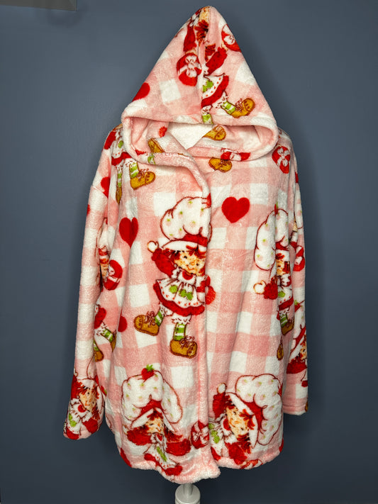 Long Hooded Fuzzy Jacket (size-L/XL)