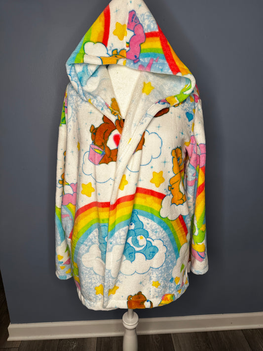 Long Hooded Fuzzy Jacket (size-L/XL)