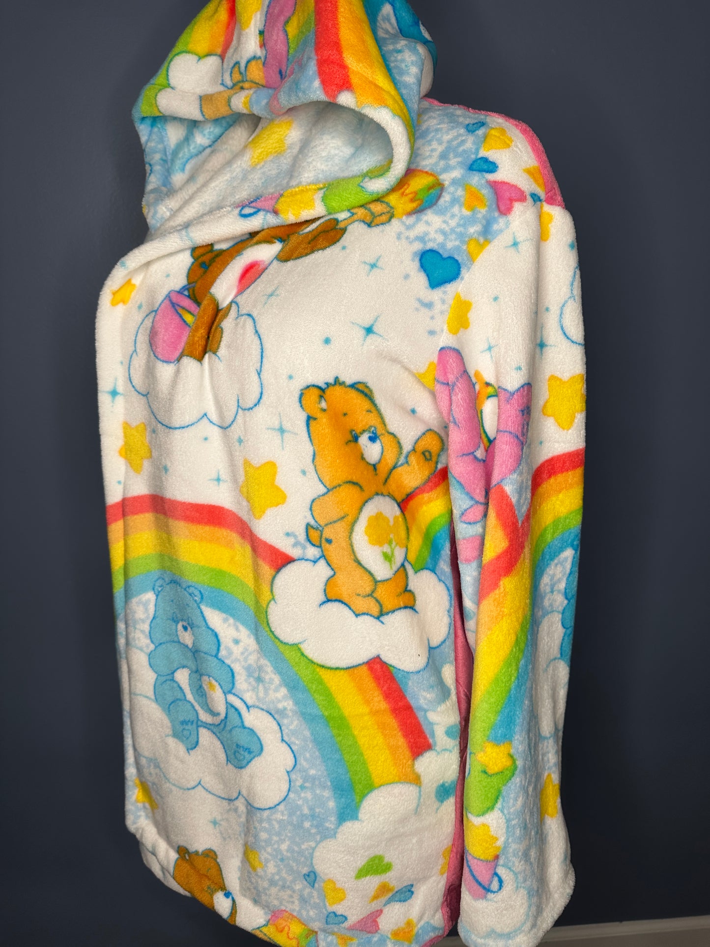 Long Hooded Fuzzy Jacket (size-L/XL)