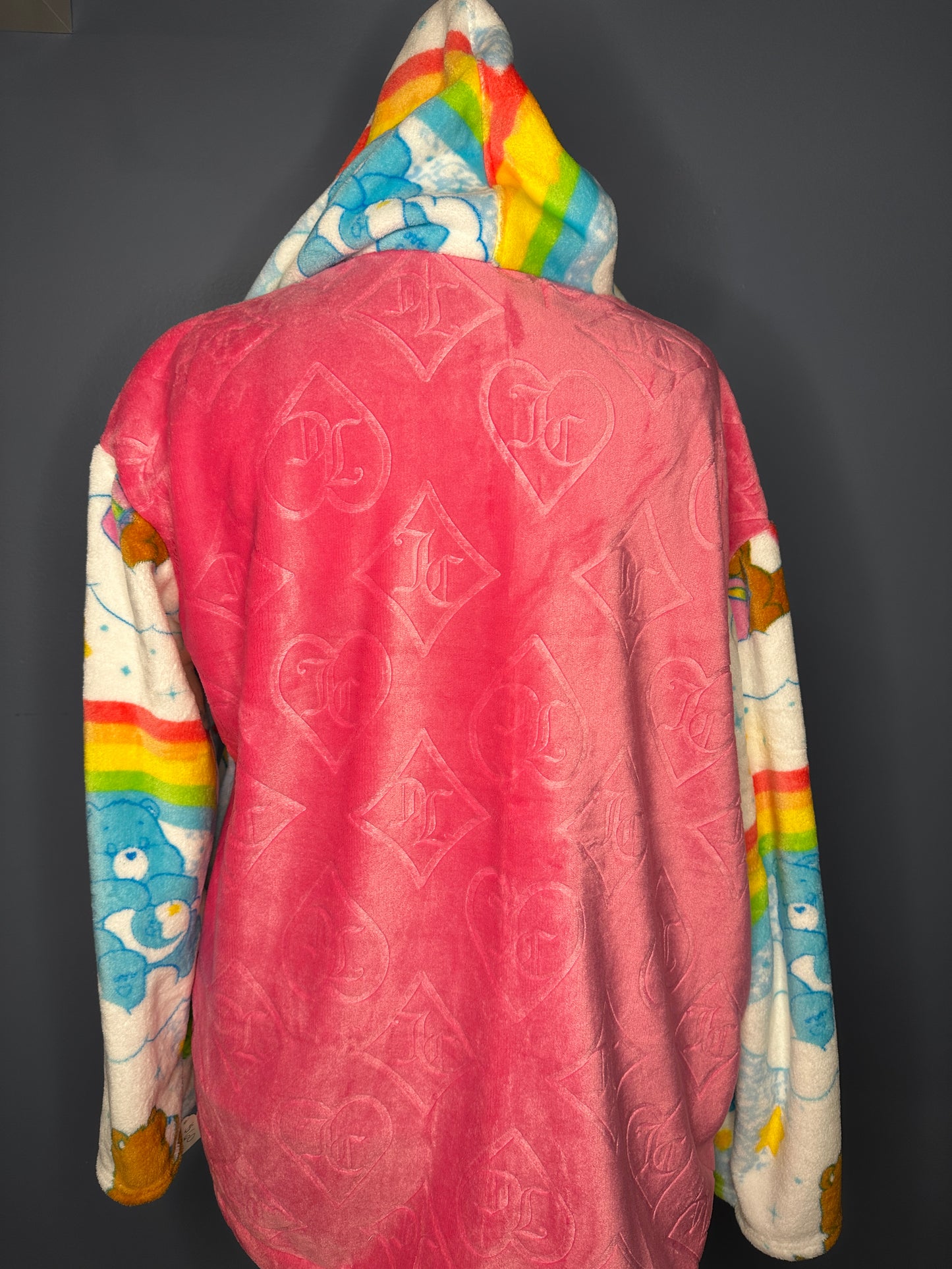 Long Hooded Fuzzy Jacket (size-L/XL)
