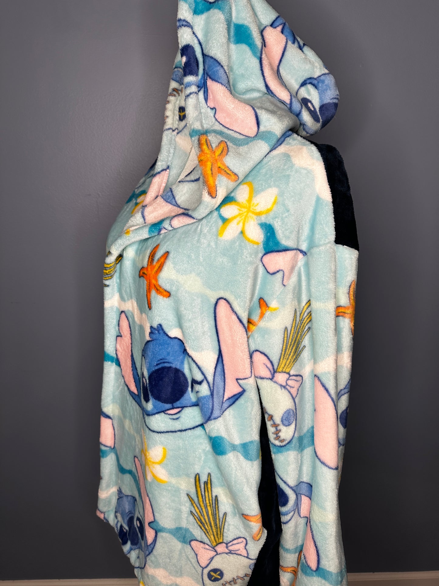 Long Hooded Fuzzy Jacket (size-L/XL)