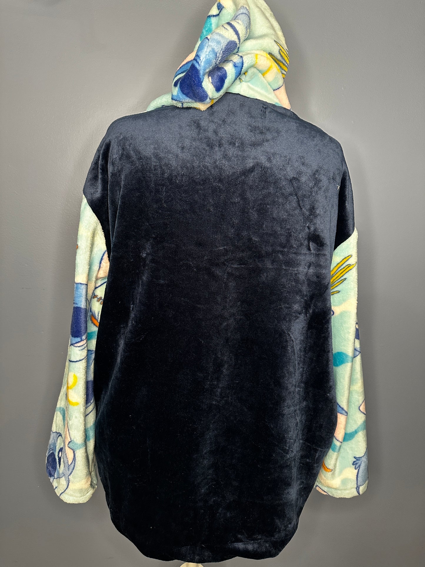 Long Hooded Fuzzy Jacket (size-L/XL)