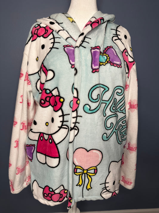 Long Hooded Fuzzy Jacket (size-L/XL)