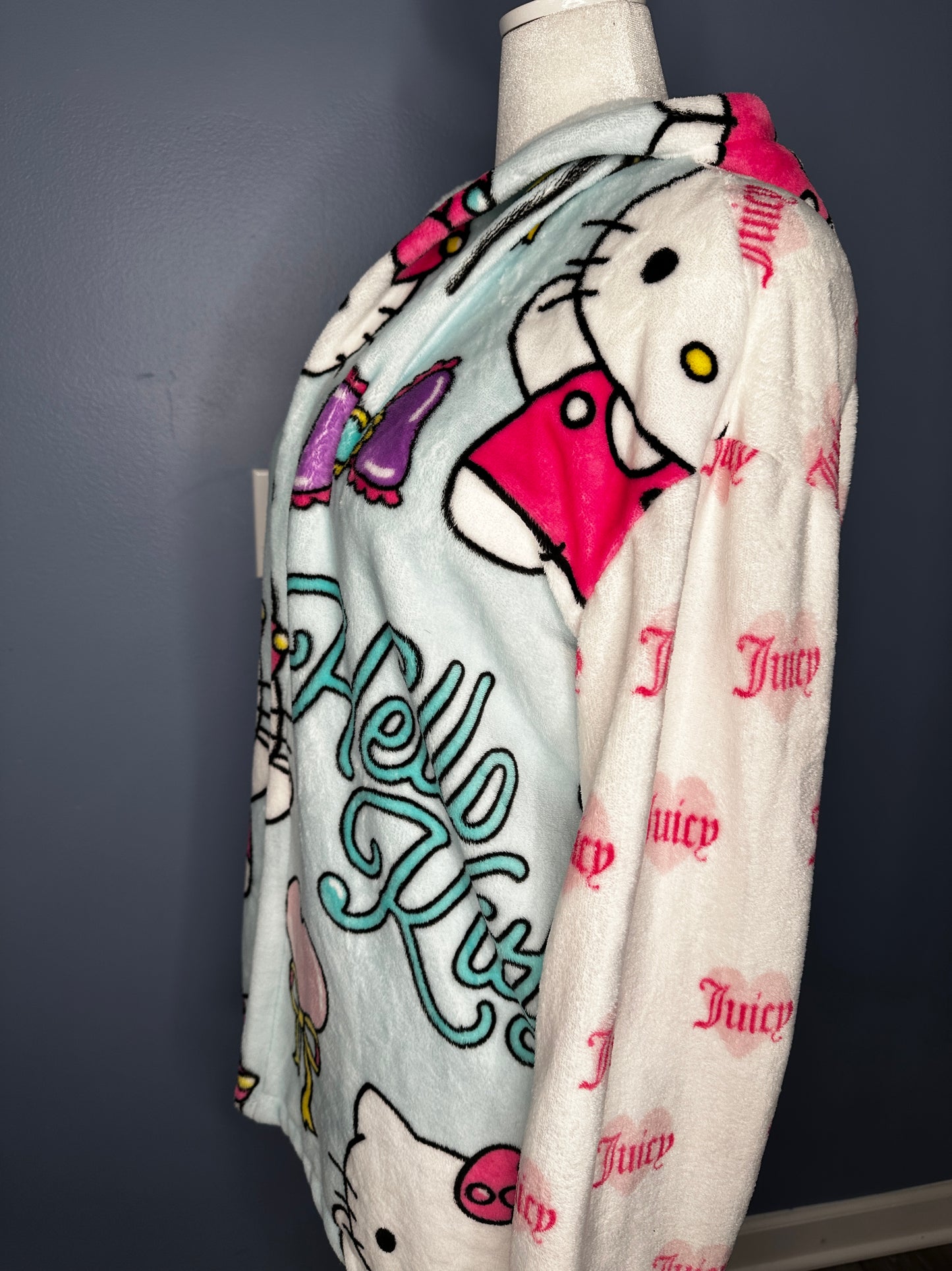 Long Hooded Fuzzy Jacket (size-L/XL)
