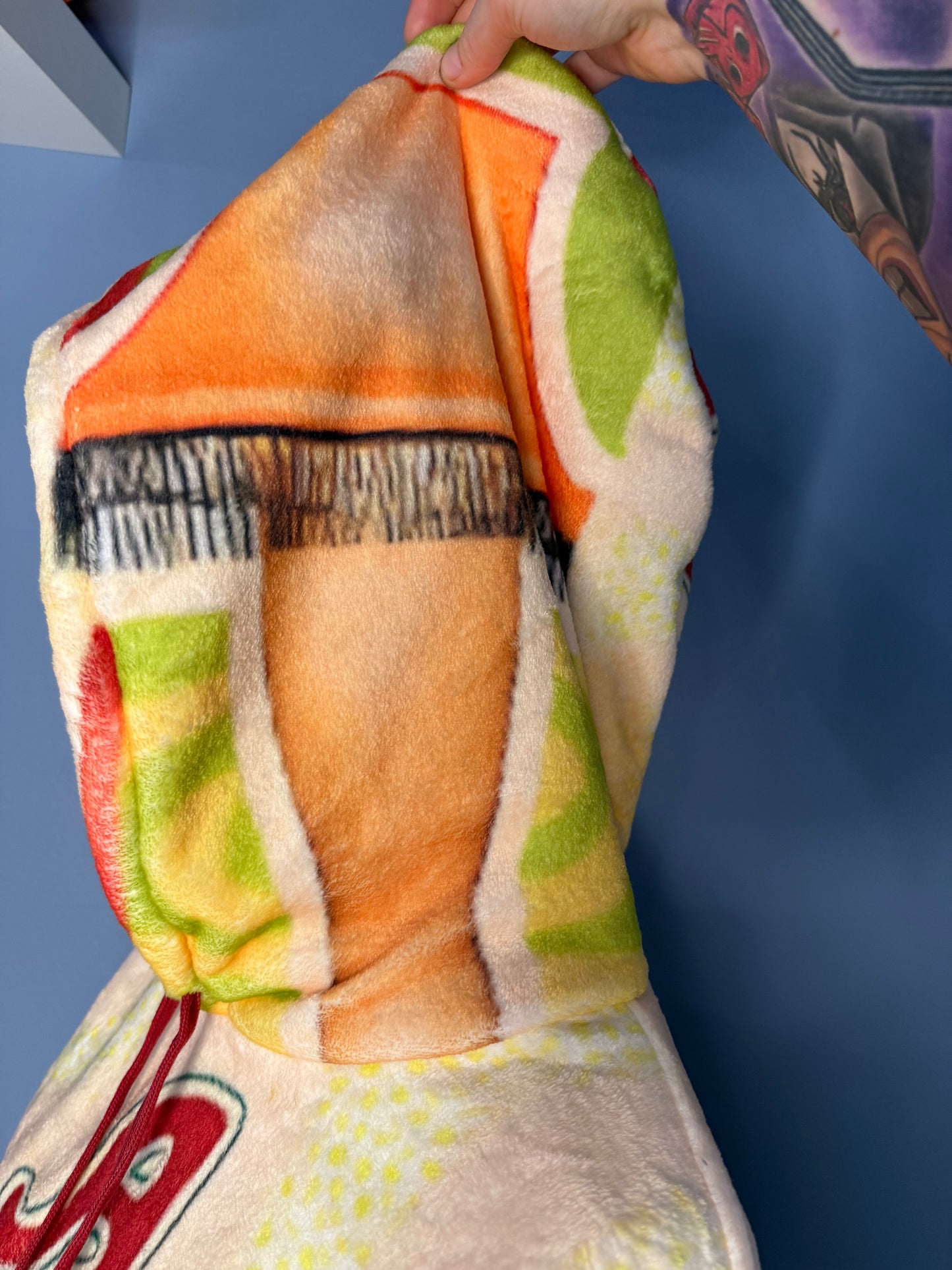 Size-3XL Cropped Fuzzy Hoodie