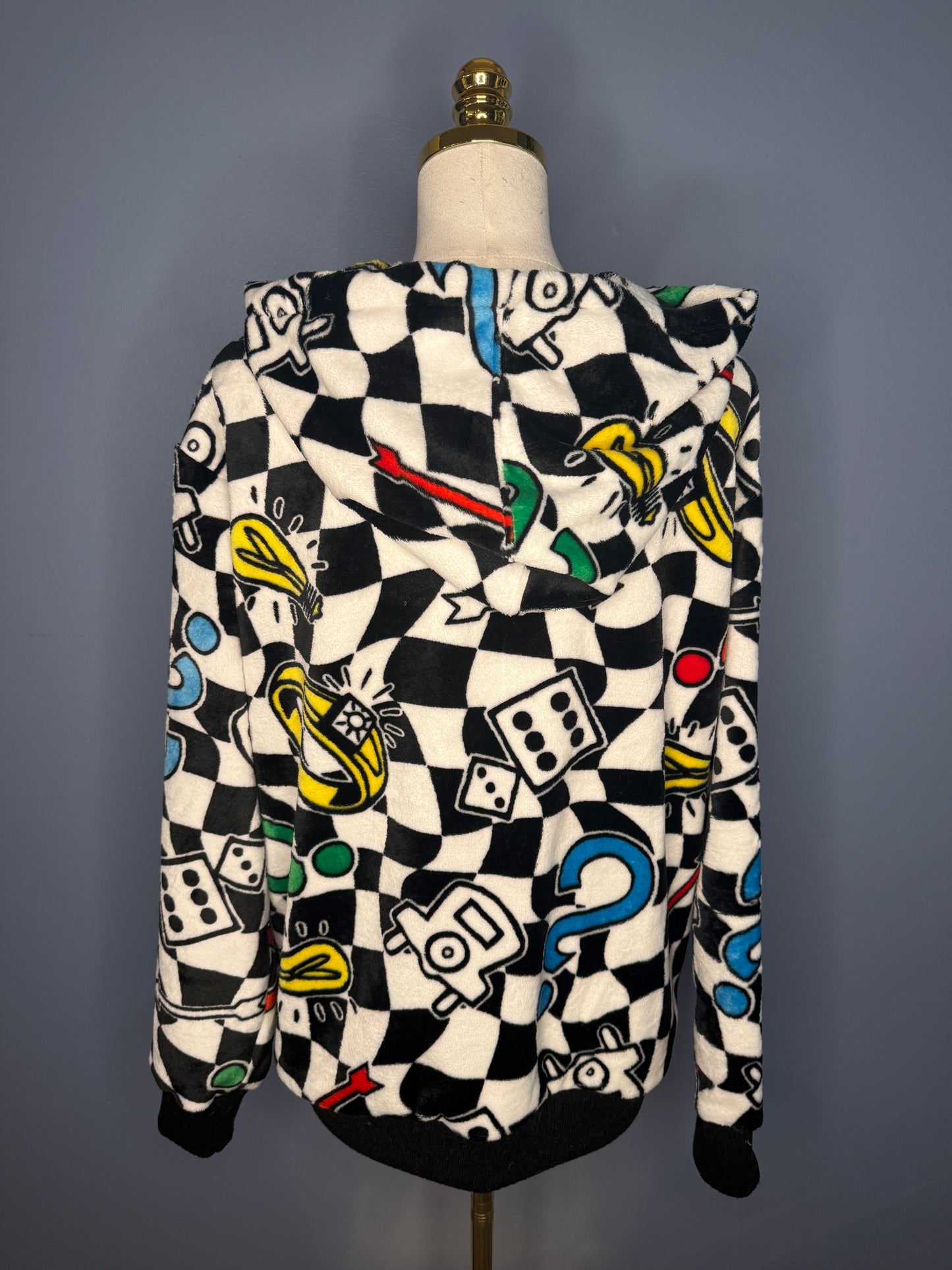 Size-Large Monopoly Zip-up Hoodie