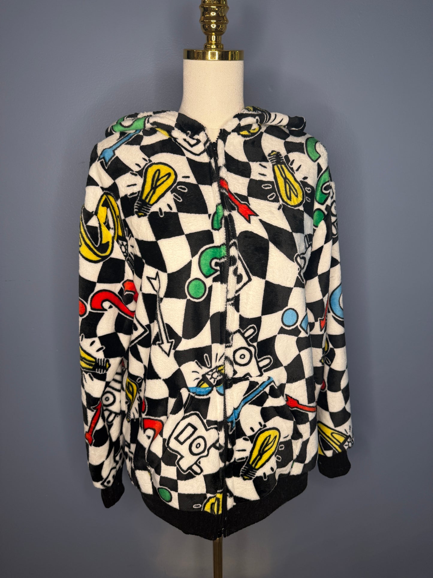Size-Large Monopoly Zip-up Hoodie