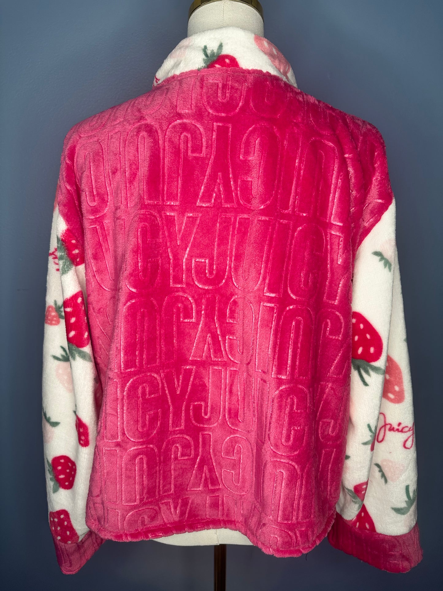 Size-Large Juicy Couture Fuzzy Zip-up