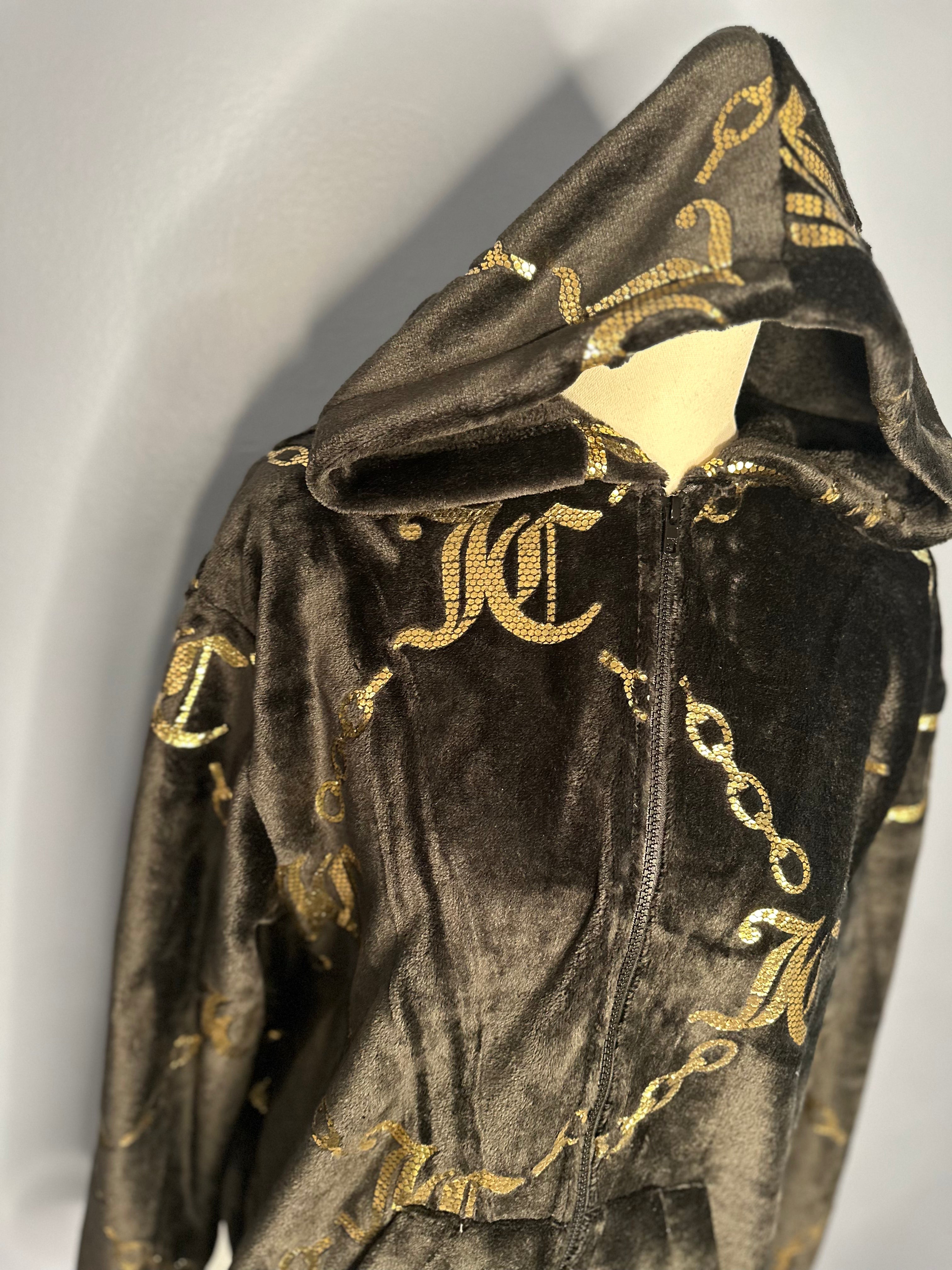Size-3XL Juicy Couture Fuzzy Zip-up Hoodie