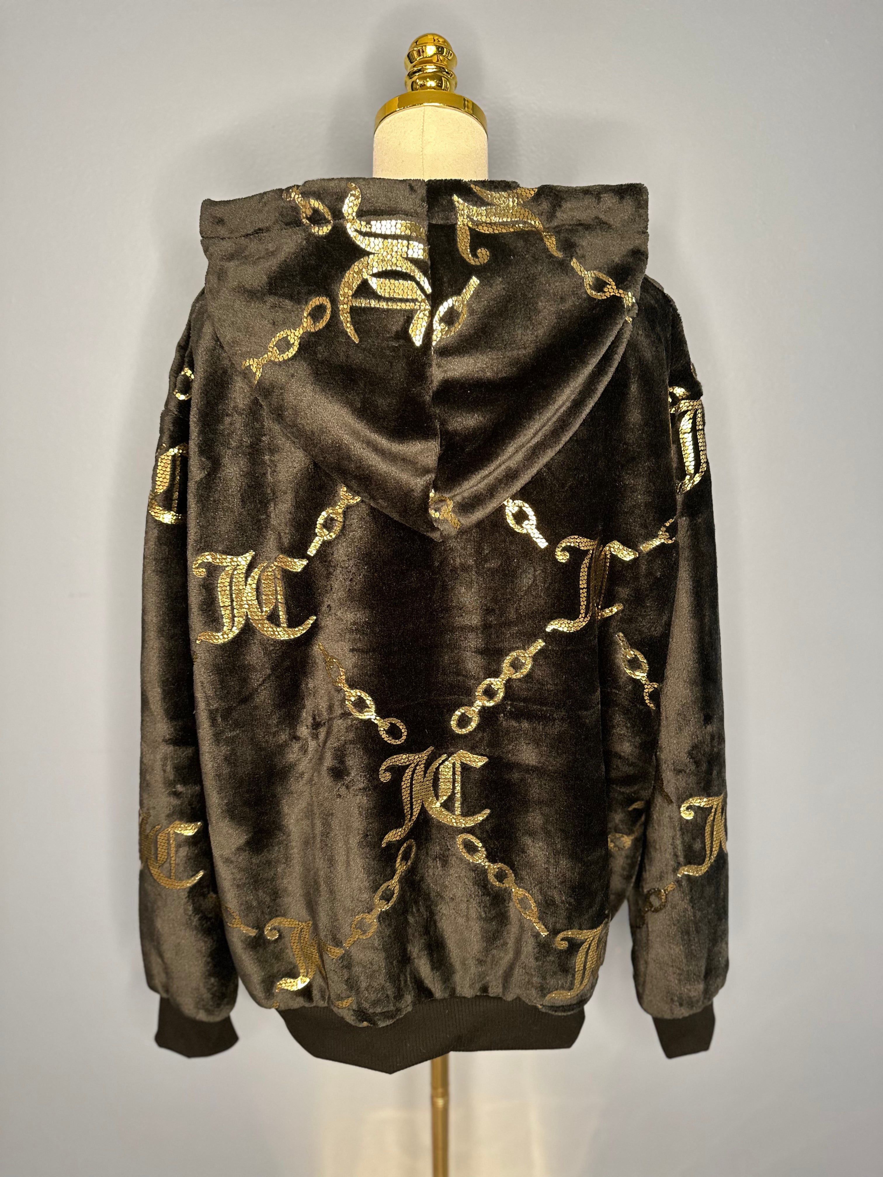 Size-3XL Juicy Couture Fuzzy Zip-up Hoodie