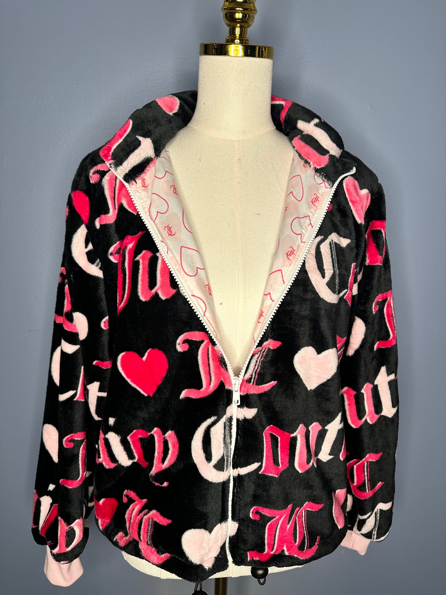 Size-Medium Juicy Couture Fuzzy Jacket