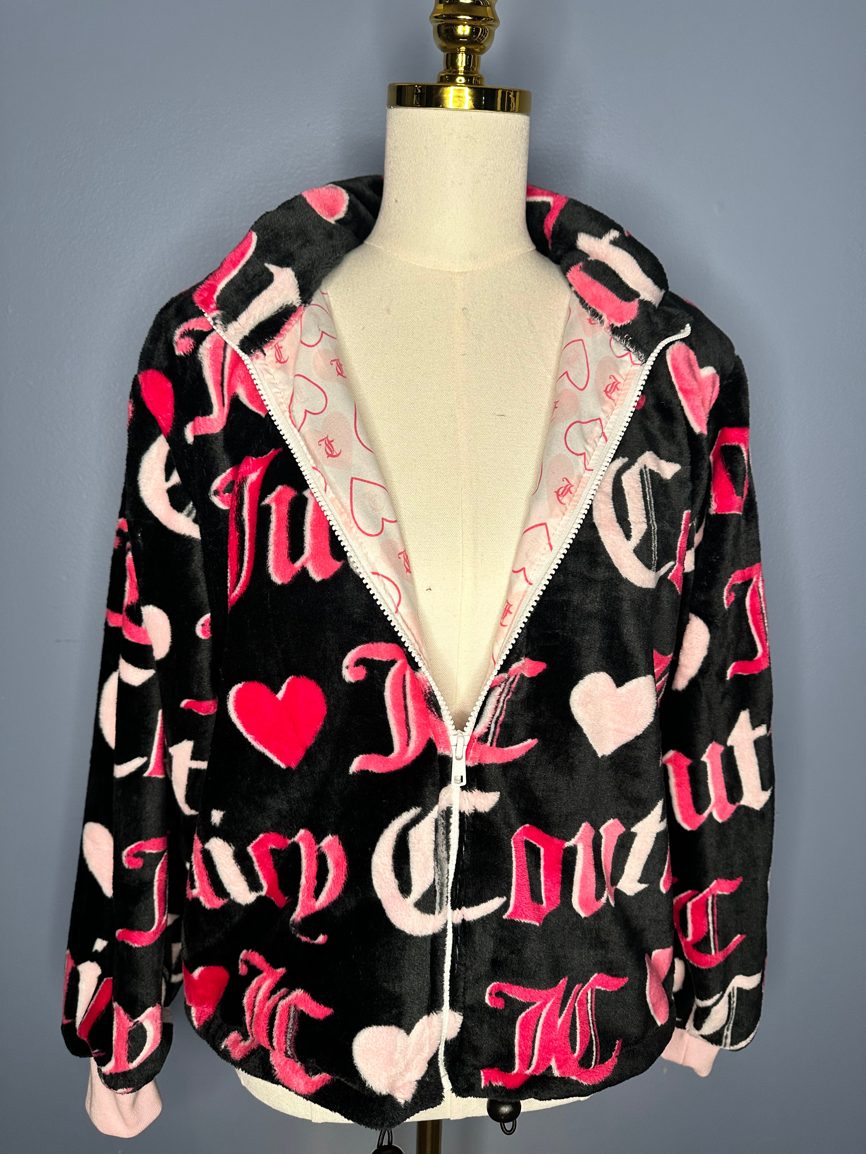 Size-Medium Juicy Couture Fuzzy Jacket