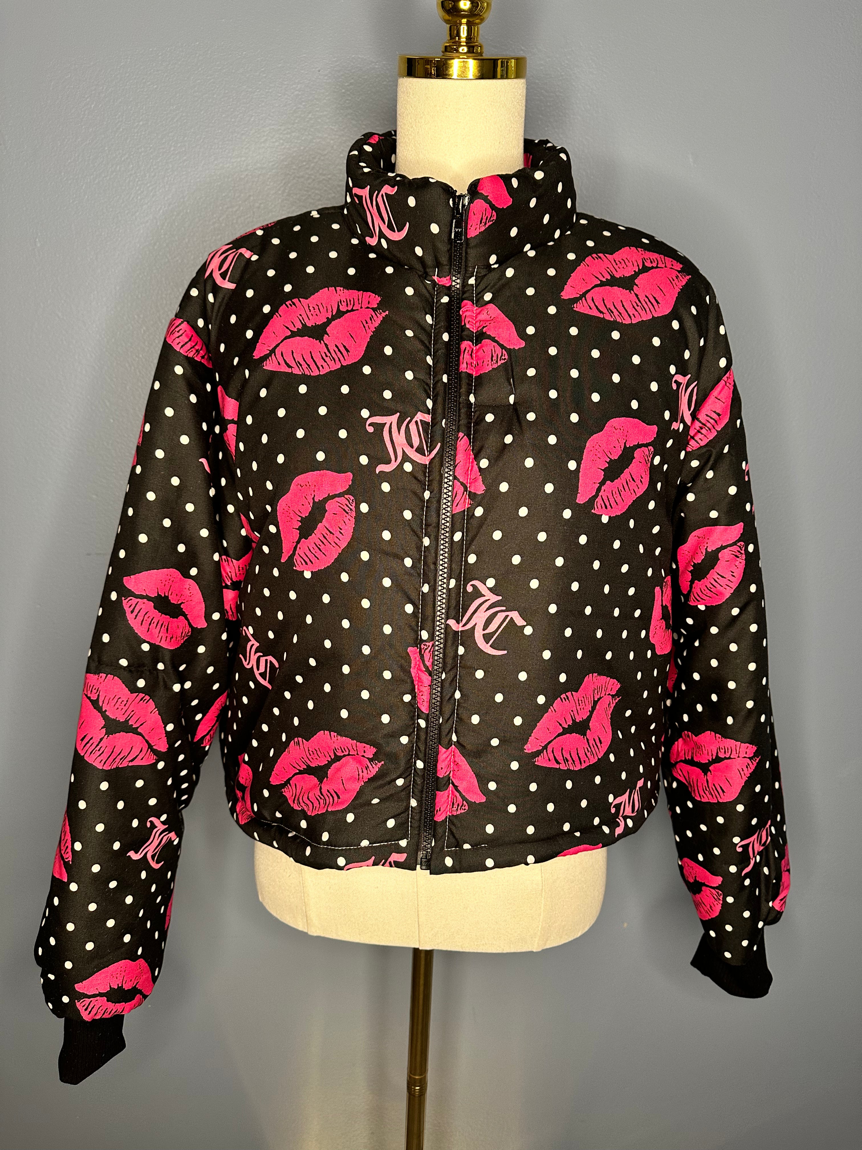 Size-XL Cropped Juicy Couture Puffer Coat