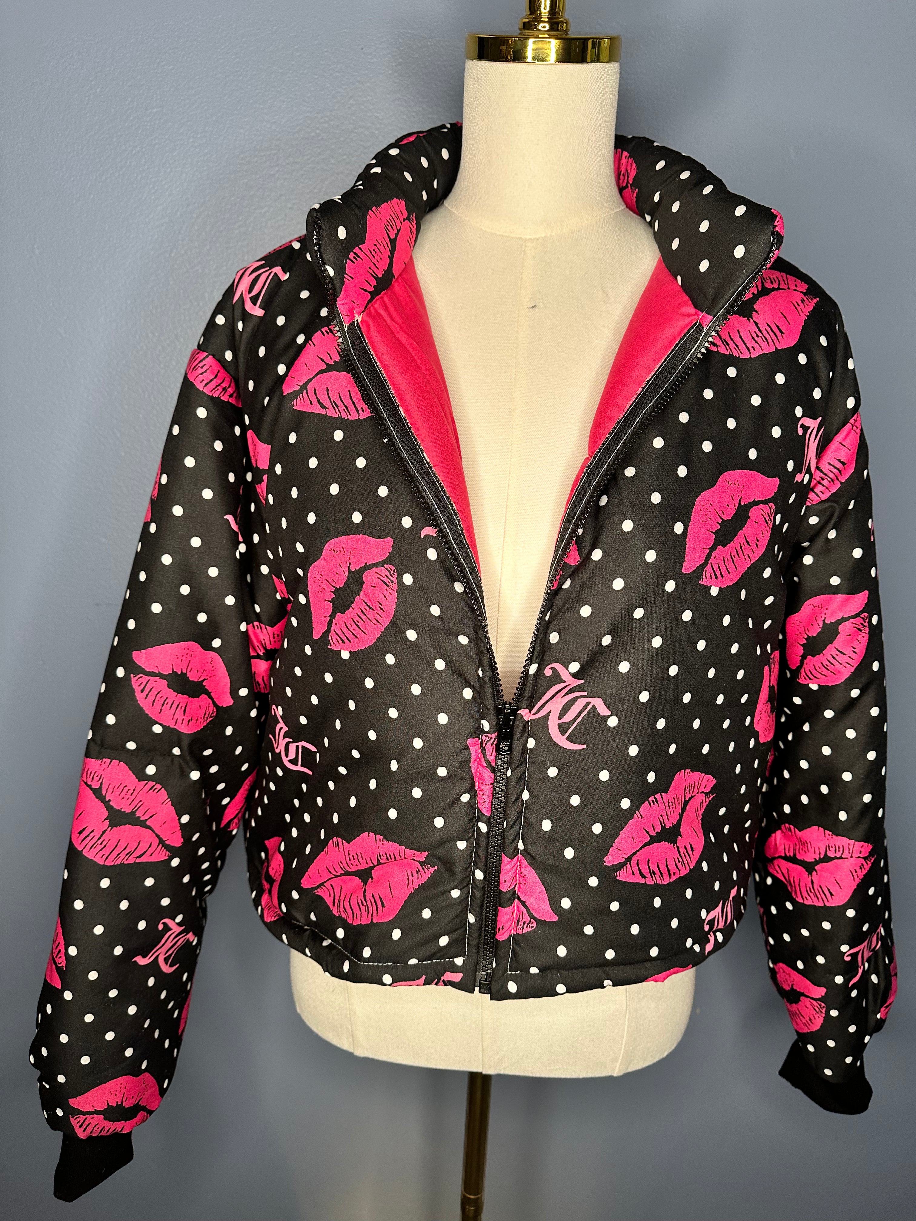 Size-XL Cropped Juicy Couture Puffer Coat