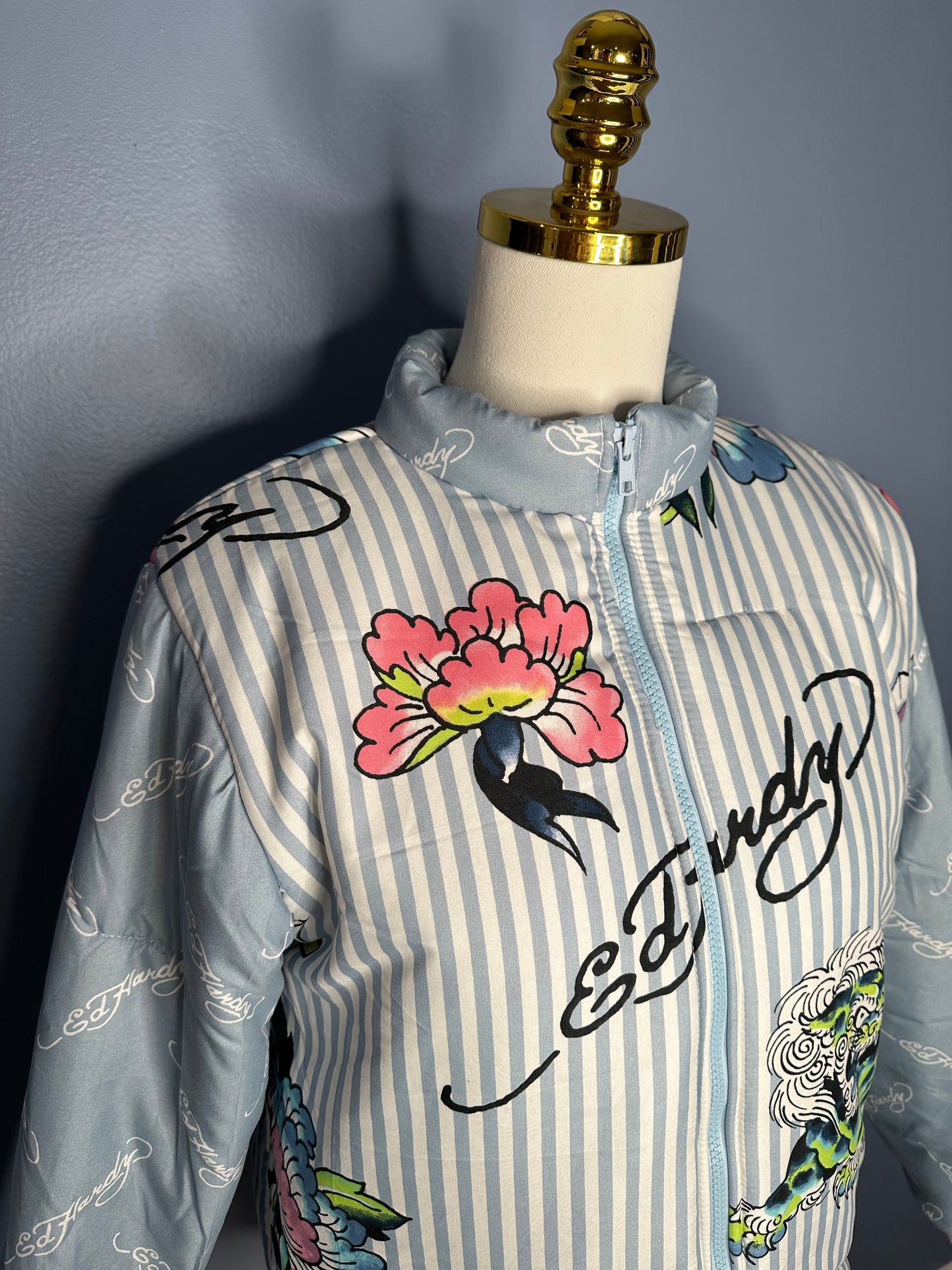 Size-Medium Ed Hardy Puffer Coat