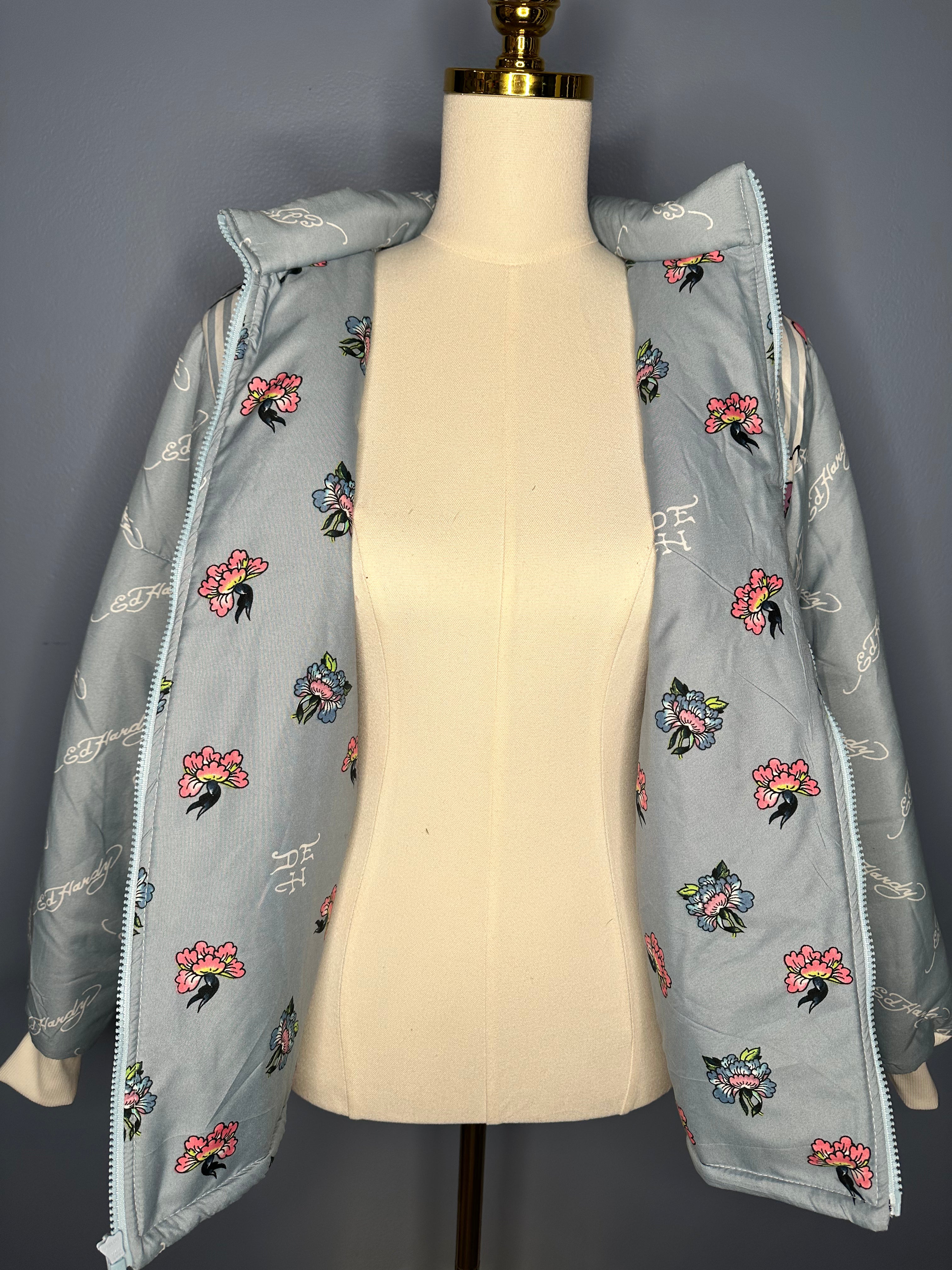 Size-Medium Ed Hardy Puffer Coat